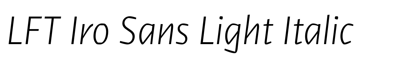 LFT Iro Sans Light Italic